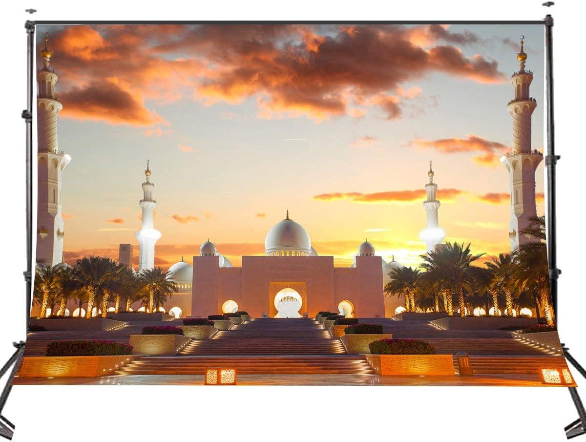 EdCott Background 5x7ft Polyester Sunset Dubai Palace Backdrop Studio Photography Props Wall PB560
