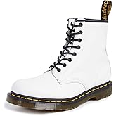 Dr. Martens Unisex 1460 Smooth Leather 8 Eye Boot, White, 8 Women/7 Men