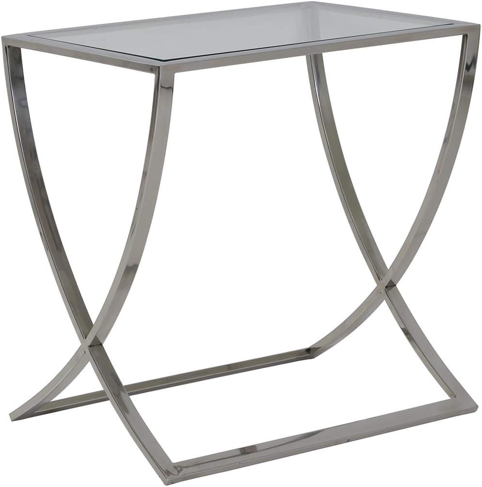 Light & Living Konsolentisch 60x40x60 cm Molina Glas+Nickel: Amazon.de