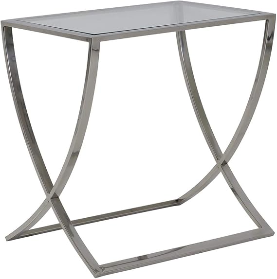 Light & Living Konsolentisch 60x40x60 cm Molina Glas+Nickel: Amazon.de