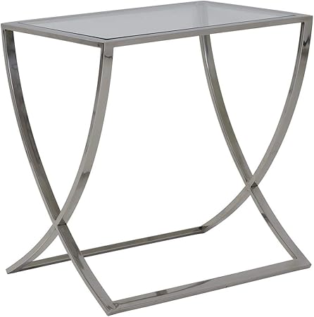 Light & Living Konsolentisch 60x40x60 cm Molina Glas+Nickel: Amazon.de