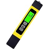 Hofun TDS Meter Digital Water Hardness Tester, TDS Temperature & Conductivity Meter 3in1, 0-9999 ppm, Hydroponics EC Meter, D