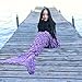 Feiuruhf Handmade Mermaid Tail Blanket Soft Sofa Blanket (purple)