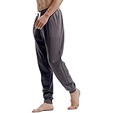 AMY COULEE Men's Casual Joggers Cotton Sweatpants Workout Athletic Pants with Pockets Drawstring Gym Running Pants