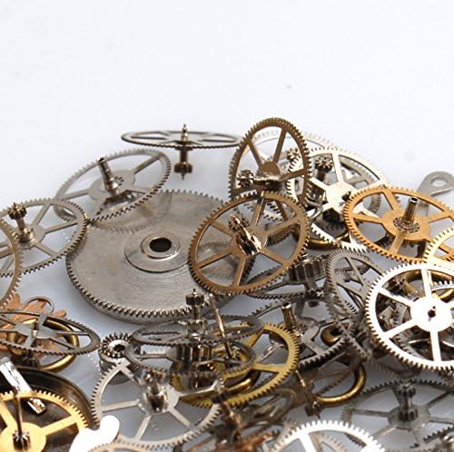 Gear [vintage watch parts] watch of needle-mainspring steam punk bags Resin Charm material powder trading