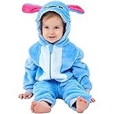 SCOPUCI Unisex Baby Animal Onesie Pajamas,Infant Flannel Halloween Cosplay Costume, Toddler Christmas Homewear/Sleepwear