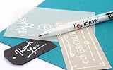 Liquidraw White Gel Pen 0.8 mm Fine Point for Artists - Highlight, Draw, Write view 2