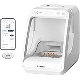 PawsPik Automatic Microchip RFID Cat Feeder, 16-Cup, White | ISO Microchip &amp; PawsPik RFID Tag Compatible, App Control, Portion Control, Personalize Feeding