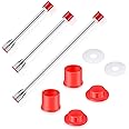 3 Pieces Airless Paint Sprayer Tip Extension Pole Extension Rod for Airless Painting Spray Gun with Red Guard (12,20,29.95 Inches)