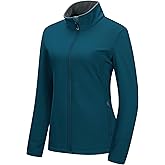 33,000ft Women's Lightweight Softshell Jacket Fleece Lined Windbreaker Waterproof Warm Jacket for Running Golf Hiking