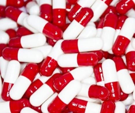 red and white capsule