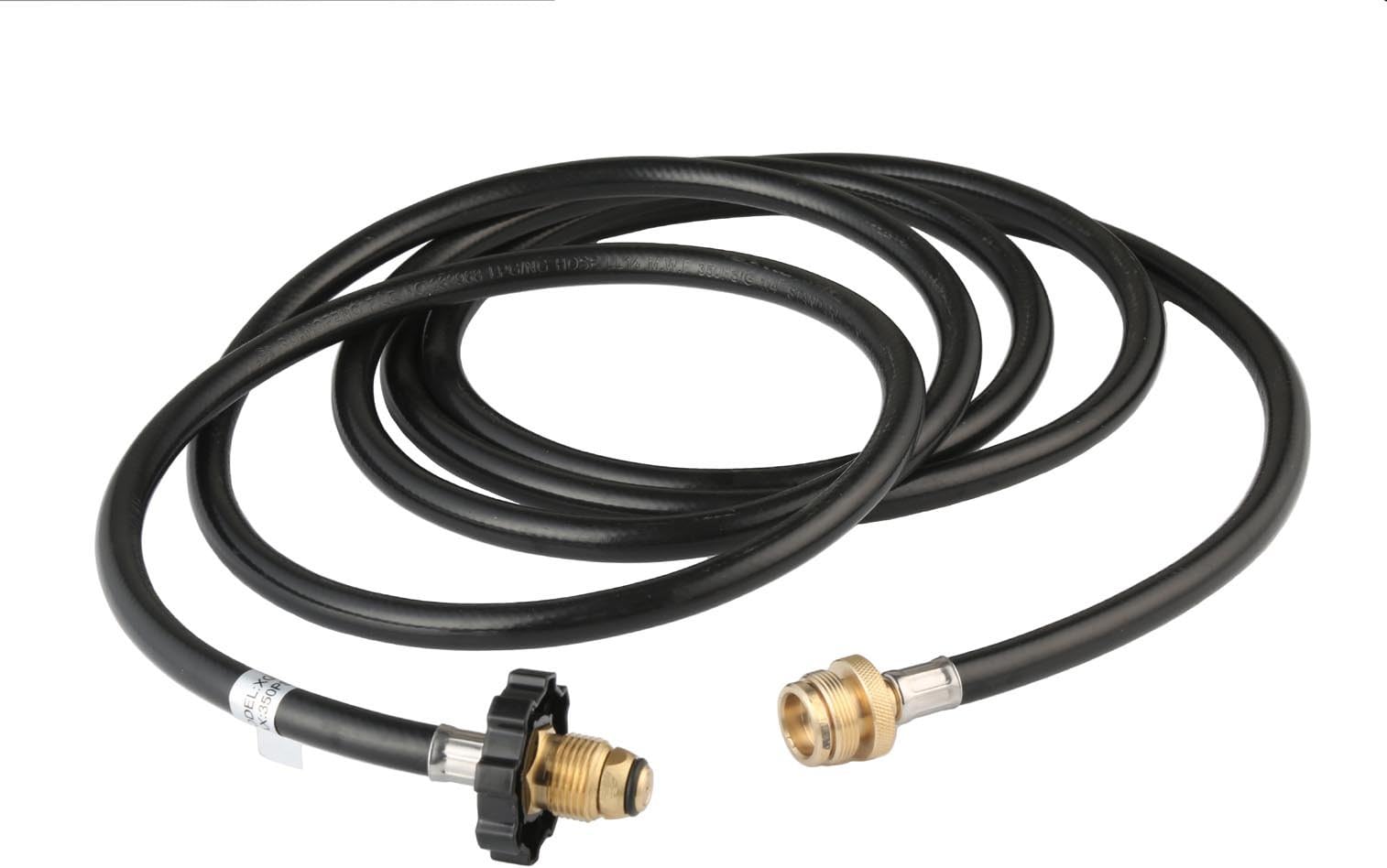 KIBOW High Pressure Propane Adaptor & Hose 12Ft Long/Connects 1LB Propane Tank Connector Appliances to a Refillable 20 LBs Tank-CSA Certified