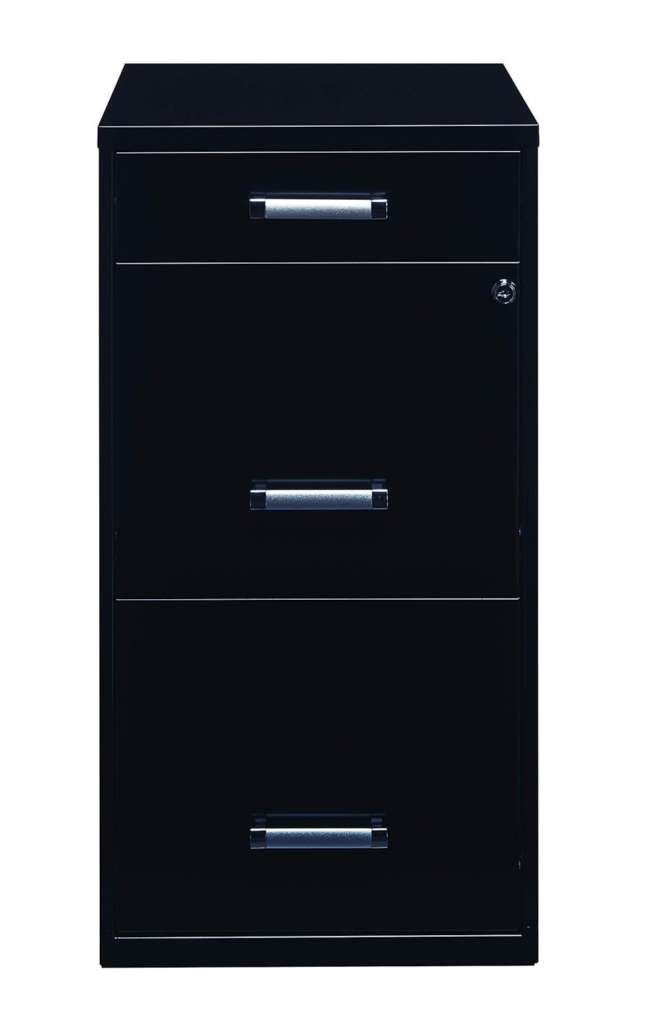 Office Products Vertical File Cabinets 2 Units Office Dimensions 18 Deep 3 Drawer Metal File Cabinet Organizer With Pencil Drawer Black