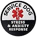 Service Dog Stress Stress & Anxiety Response Vests/Harnesses Emblem Embroidered Fastener Hook & Loop Patch