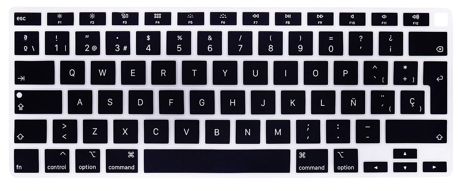 MMDW Spanish Language esp Keyboard Cover A2179 Silicone Protective Skin Keyboard Protector for MacBook Air 13 inch with Touch ID A2337 M1 Chip European Layout