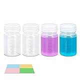ASEVAT 2 oz 4Pack Wide Mouth Plastic Bottles