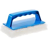 STAR BRITE Fine White Scrub Pad with Interchangeable Handle | Non-scratch, fine texture, for vinyl, plastic, upholstery, includes interchangeable handle, suitable for outdoor &amp; home