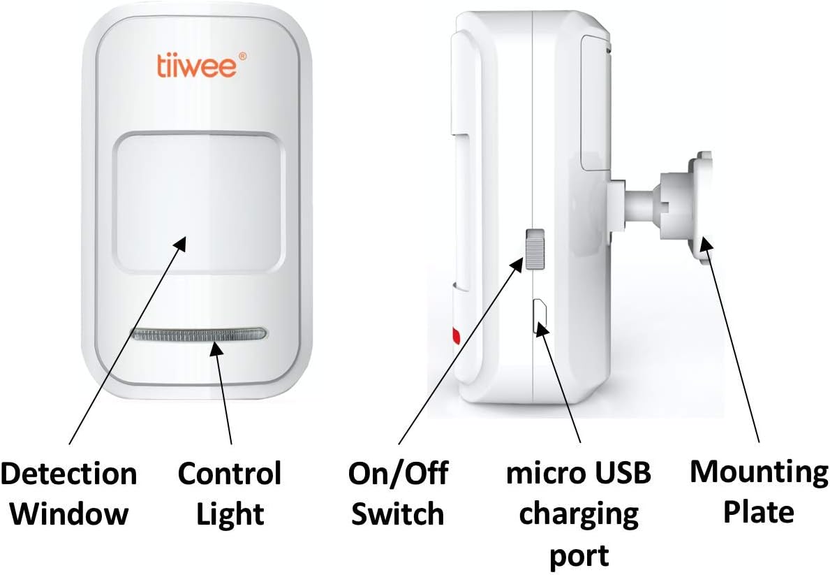 tiiwee PIR Motion Sensor TWPIR02 for the Tiiwee Home Alarm System - Wireless Anti-Burglar Home Alarm System - Home Security - Image 5