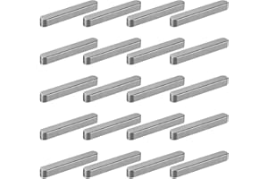 MECCANIXITY 20 Pcs Round Ended Feather Key, 60x8x7mm Carbon Steel Drive Shaft Parallel Keys Keyway Stock Assortment for Mecha