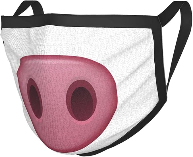 Cute Cartoon Pig Face Mask Breathable Reusable Washable Masks for Men