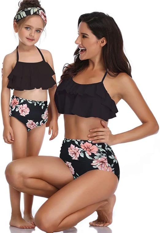Flywill Split Badeanzug Retro Hohe Taille Bikini Mutter ...