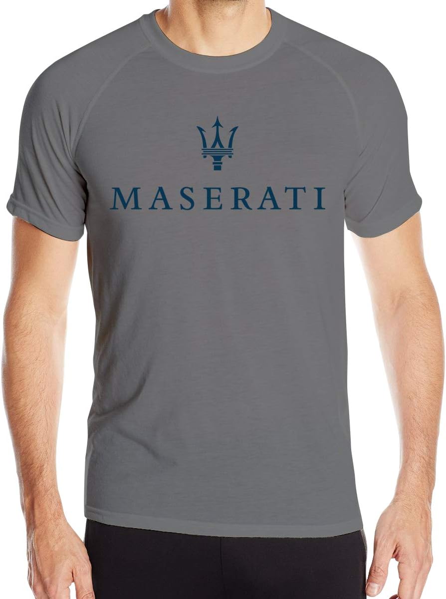 ZaHome Mens MaseratiBlue Logo Sporty Style T-Shirt Short-Sleeve Athletic Quick-Drying Tees Tops