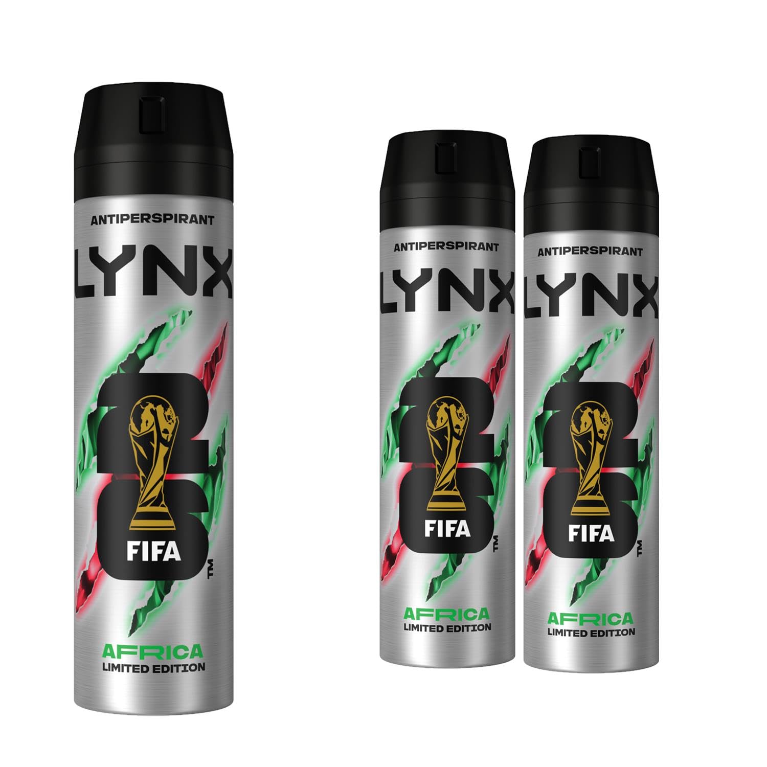 Lynx Africa 72 hour protection against odour and wetness Anti-perspirant Deodorant Spray no fuss aerosol for all-day freshness 200 ml pack of 3 - Packaging May Vary