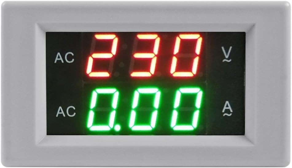 Voltmetro 2 Fili Digitale Voltmetro Digitale AC Per Pannello - Misura Tensione Da 20 A 500V, Display LCD, 2 Fili, Installazione Semplice Alimentatore 12 V 20 A