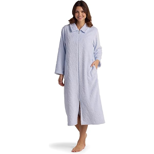 Casual Nights Women's Snap - Front House Dress Short Sleeve Woven Housecoat  Duster Lounger Robe with Pockets - Black Stripe