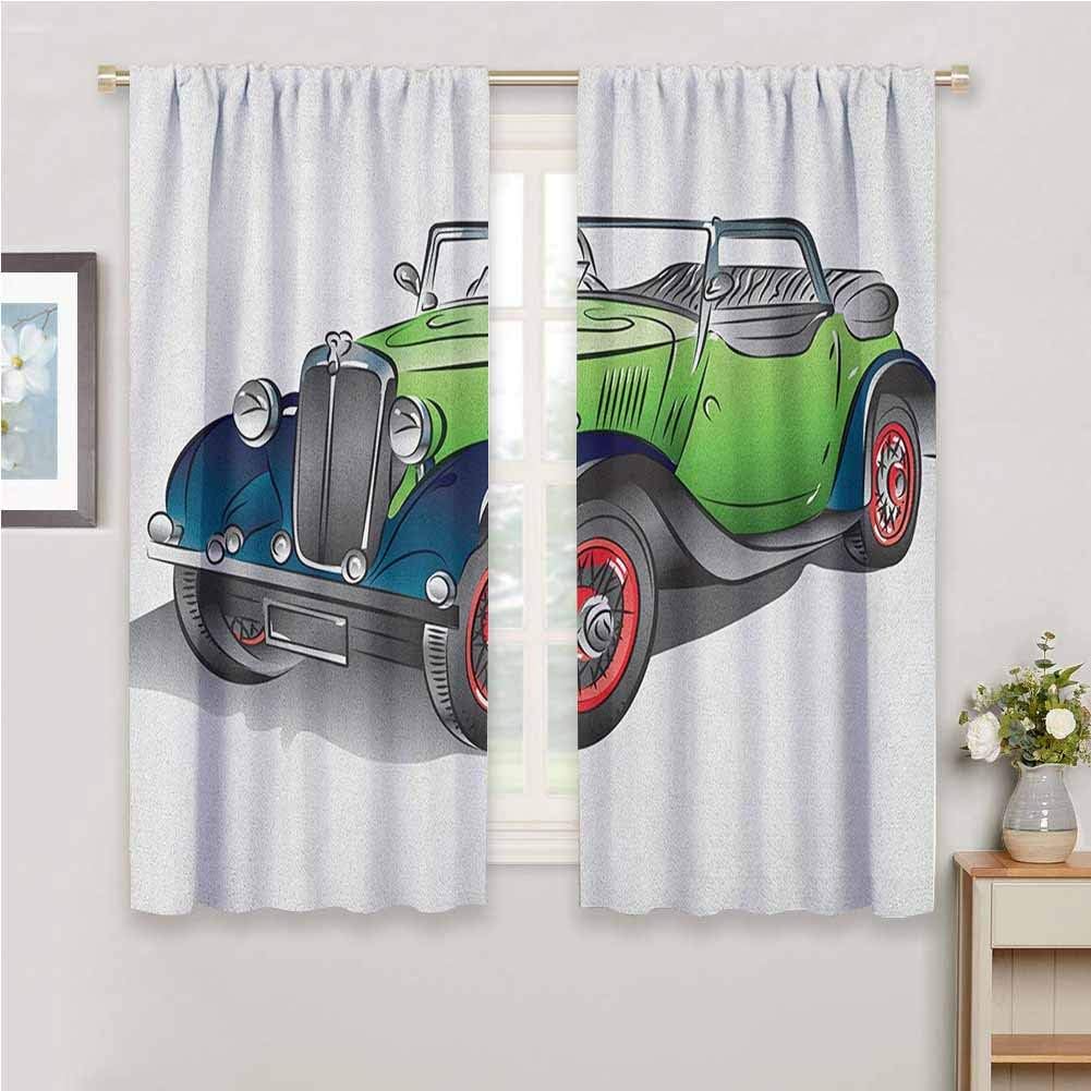 Amazon.com: Cars Blackout Curtain Panels, Hand Drawn Convertible
