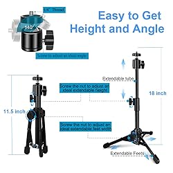 Webcam Tripod Stand Extendable Desktops Tripod for