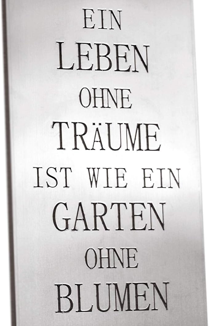 Steckschild Edelstahl Gartendekoration Mit Spruch Gartenschild Amazon De Garten