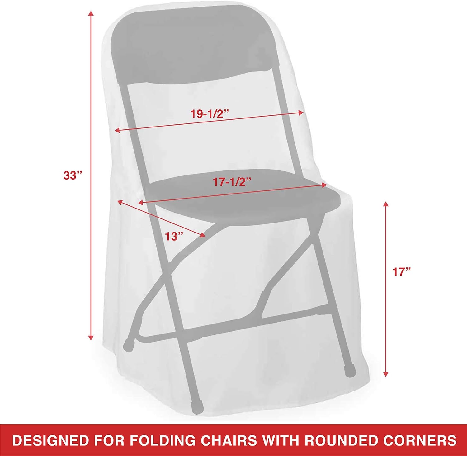 Lann's Linens - 10 Elegant Wedding/Party Folding Chair Covers - Polyester Cloth - White: Home & Kitchen