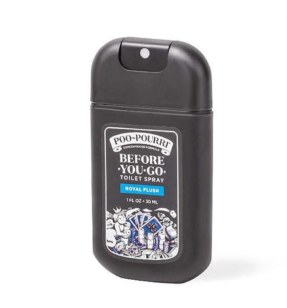 POO-POURRI BEFORE-YOU-GO TOILET SPRAY, ROYAL FLUSH, 1 FL OZ POCKET TRAVEL SIZE – EUCALYPTUS AND SPEARMINT, CP12735