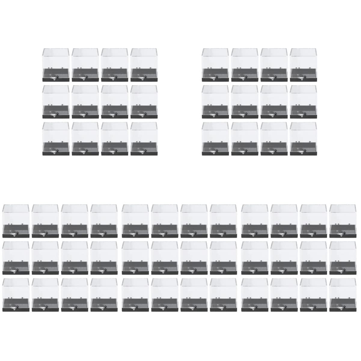 Photo 1 of Cabilock60 Packs Clear Small Plastic Containers Transparent Storage Box,Storage Figures Mini Containers with Hinged Lid for Small Items Crafts Jewelry, Specimen Beads (1.37 x 1.37 x 1.37 Inches)