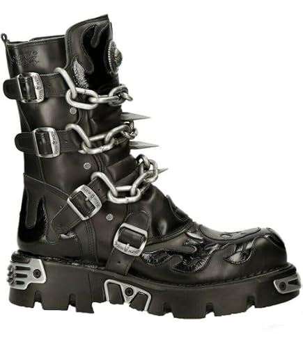 Amazon.com | New Rock Unisex 110-S1 Reactor Black Leather Rock