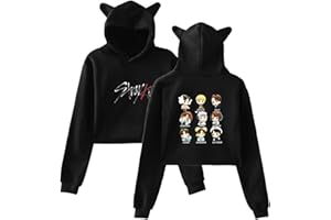 Xkpopfans SKZOO Hoodie Felix Jisung Woojin Bangchan Crop Top SKZ Sweater Jacket for Women