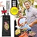 BBQ Grill Brush and Scrapper - 18in - Premium Safe 4 in 1 Stainless Steel Barbecue Cleaner Bristle Free Brush - Non-Slip Handle for Charcoal Grill Weber Gas - Steel/Ceramic/Iron (Premium Chrome)