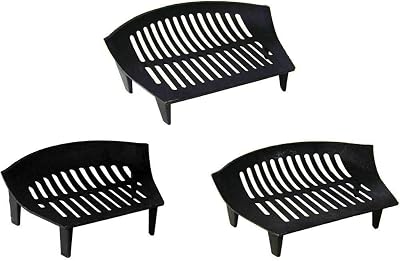 Elex Fire 16" Cast Iron Solid Fuel Coal Log Grate Heavy Duty Fireside Black 42cm