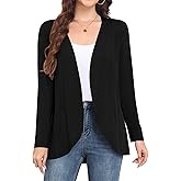 Yincro Women's Long Sleeve Cardigan Lightweight Soft Open Front Casual Cardigans