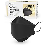 LEVENIS KN95 Face Masks 50 Pack, Breathable Comfortable and Disposable KN95 Mask, Black