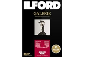 ILFORD Galerie 8.5x11” (25 Sheets + Bonus Pack) Smooth Pearl Instant Dry Archival Photo Inkjet Paper 12mil / 310gsm for Dye a
