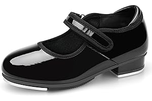 Stelle Tap Shoes for Girls Toddler PU Tap Dance Shoes for Toddler/Little Kids/Big Kids