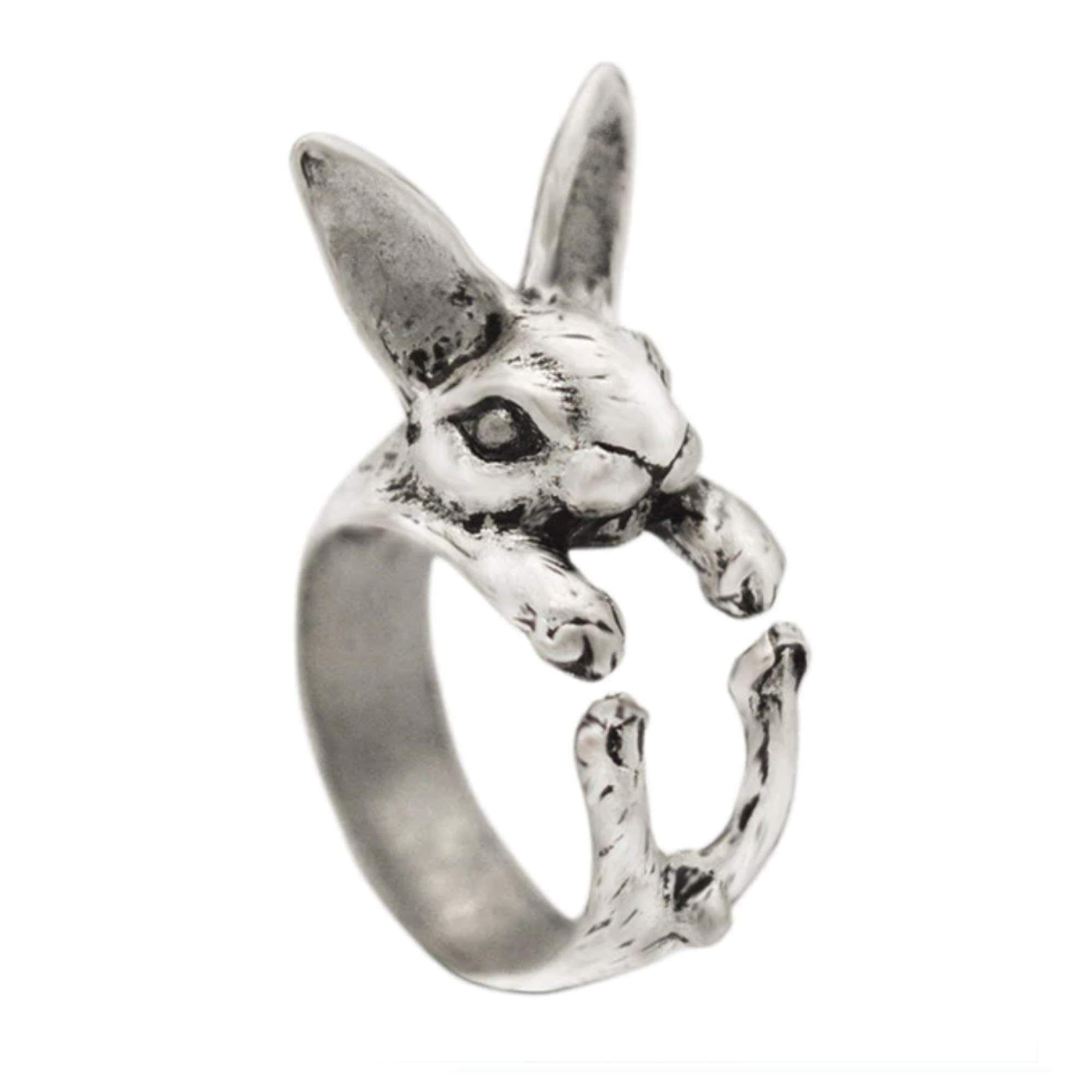 CrownOfRibbons Adjustable Rabbit Ring, Alice in Wonderland Jewellery, Animal Lover Gift, Teenager Girl, Woman