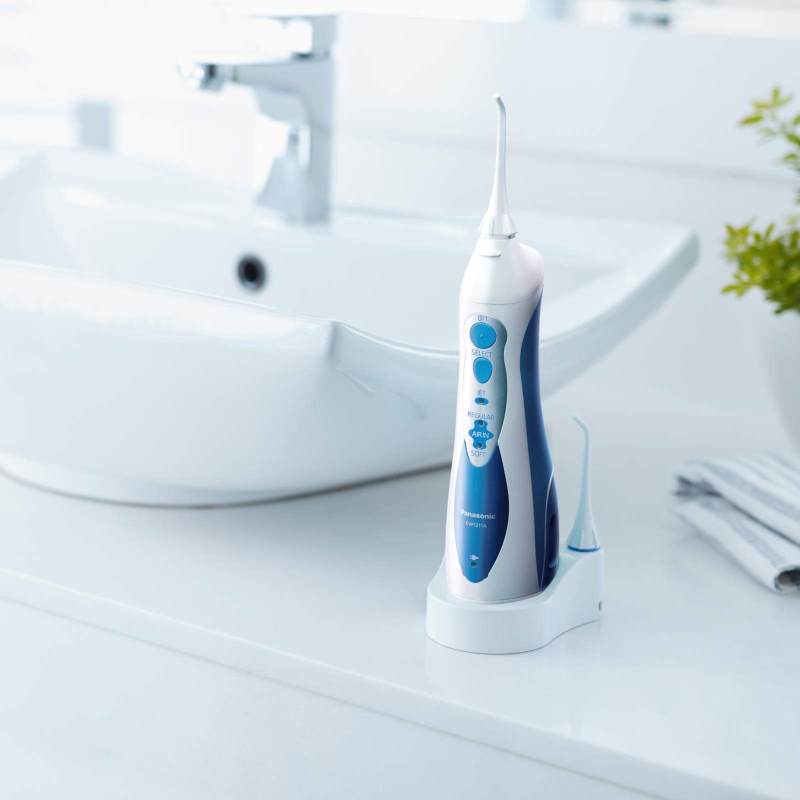 Panasonic EW1211 Rechargeable Dental Oral Irrigator with 2 Water Jet