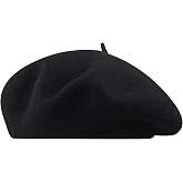 CLeemuziN Women Classic French Beret Hat Irish Painter Cap Warm Wool Artist Beanie Hat Lady Fancy Dress