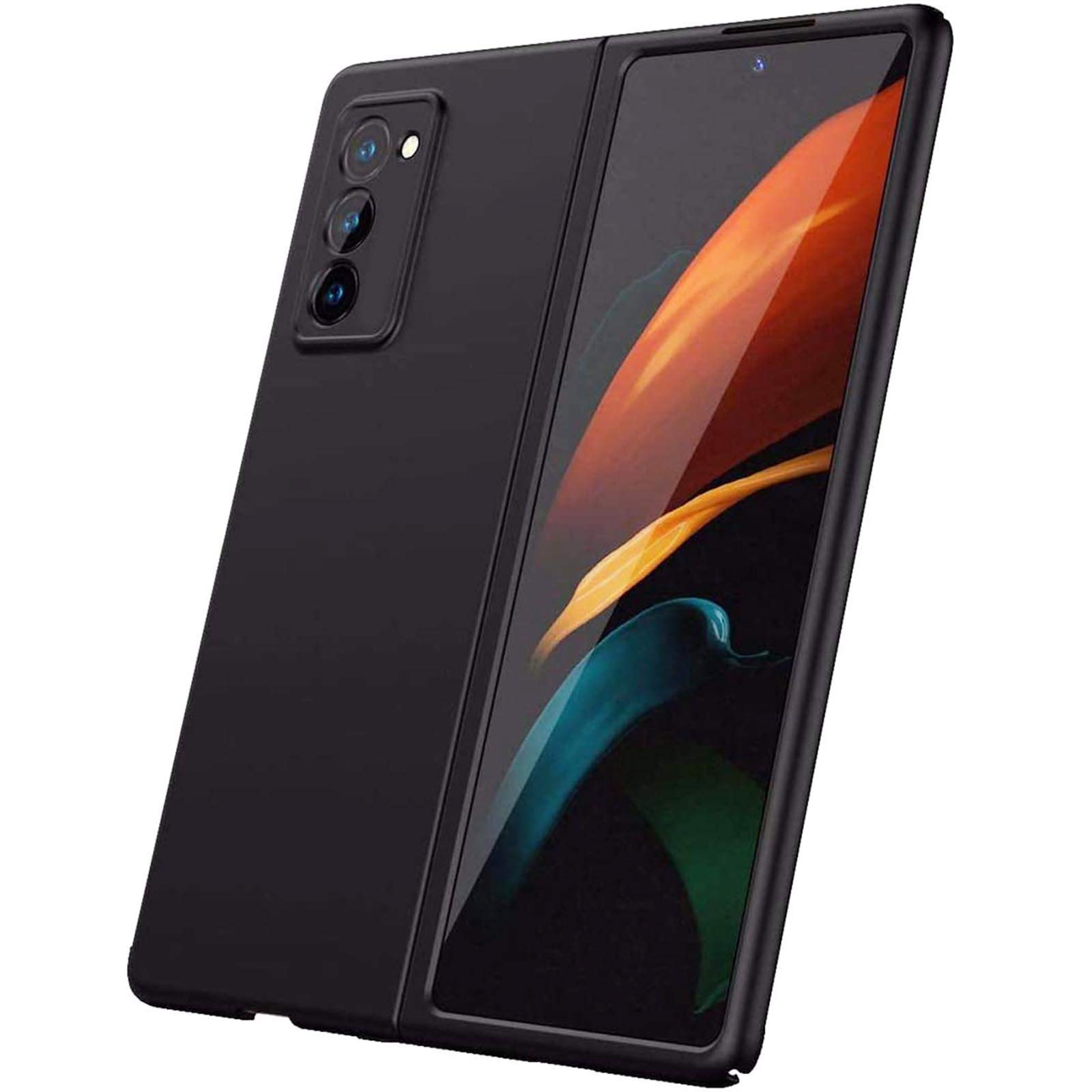 Miimall for Samsung Galaxy Z Fold 2 Case PC, [with Camera Protection] Ultra-Thin Smooth Surface Anti-Drop Anti-scratch Hard PC Protective Shell Cover for Samsung Galaxy Z Fold 2 5G 2020 - Black