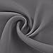 NICETOWN 100% Blackout Curtains with Black Liners, Thermal Insulated Full Blackout 2-Layer Lined Curtains, Energy Efficiency Window Draperies for Dining Room (Grey, 2 Panels, 52-inch W by 45-inch L)