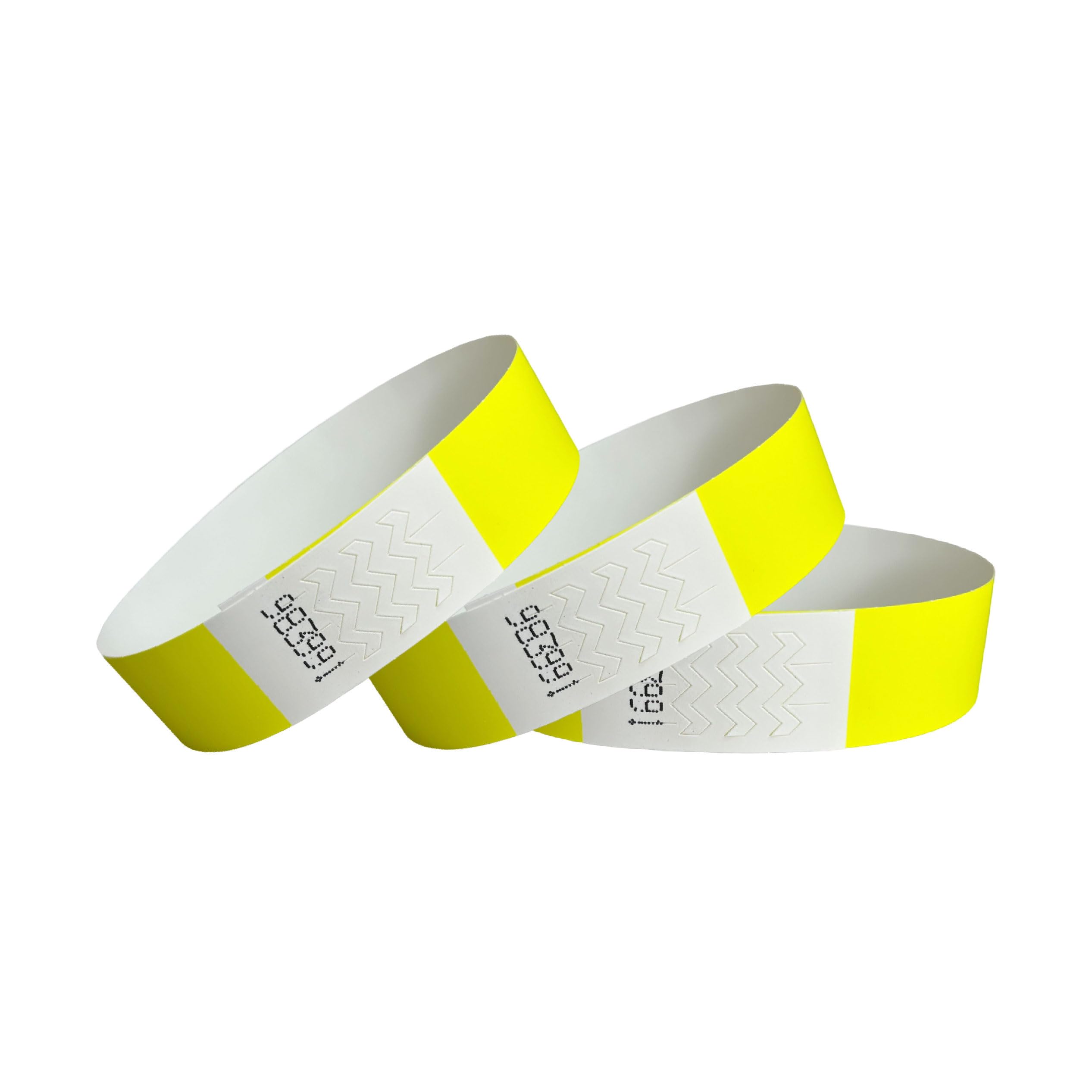 CINTAPUNTO - Neon Yellow Wristband - Paper Entrance Bands - 200 Pieces - Entrance Bands - Festival Bracelets - Party Ribbons Entrance - Entrance Bands - Bands Club