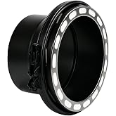 Hohnezl 6 Inch Stove Pipe Adapter, Single Wall to Double Wall Chimney Adapter, 304 Stainless Steel Chimney Pipe Fitting, Black